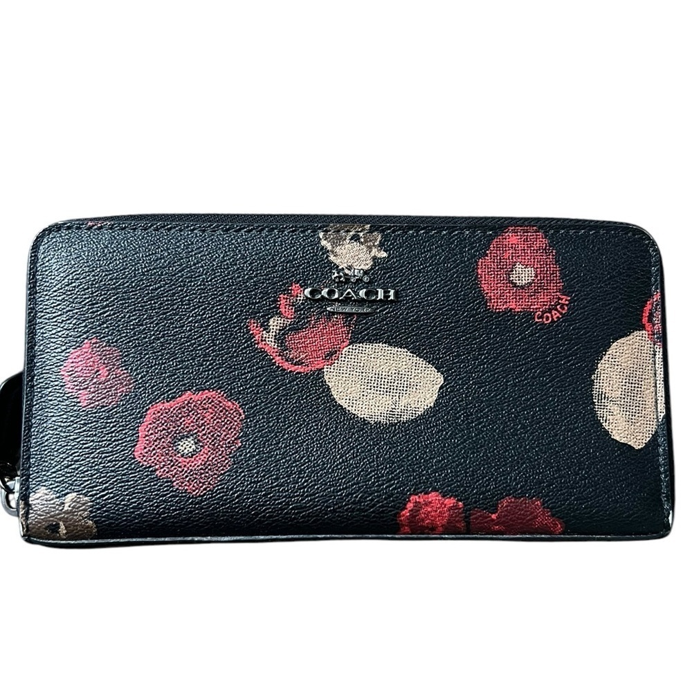 Coach Floral Print Zipper Wallet. Excellent condition!